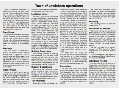 Town of Lewisboro Operations